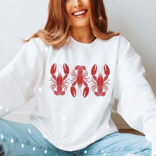 3 Lobsters Wholesale Graphic Sweatshirt - Fast Shipping - Limeberry Wholesale