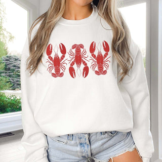 3 Lobsters Wholesale Graphic Sweatshirt - Fast Shipping - Limeberry Wholesale