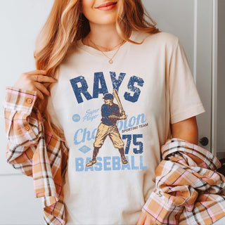 Rays Vintage Baseball Team Wholesale Tee - Quick TAT - Limeberry Wholesale