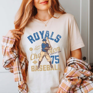 Royals Vintage Baseball Team Wholesale Tee - Quick TAT - Limeberry Wholesale