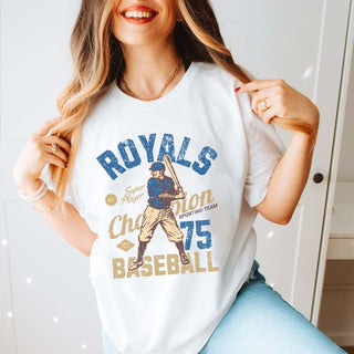 Royals Vintage Baseball Team Wholesale Tee - Quick TAT - Limeberry Wholesale