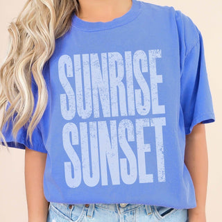 Sunrise Sunset Comfort Color Wholesale Tee - Limeberry Wholesale